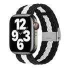 Nylon Braid Watch Band For Apple Watch Series 8&7 41mm / SE 2&6&SE&5&4 40mm / 3&2&1 38mm(Black White) - 1