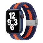 Nylon Braid Watch Band For Apple Watch Ultra 49mm / Series 8&7 45mm / SE 2&6&SE&5&4 44mm / 3&2&1 42mm(Blue Mango) - 1