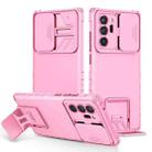 For Samsung Galaxy Note20 Ultra Stereoscopic Holder Sliding Camshield Phone Case(Pink) - 1