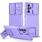 For Samsung Galaxy Note20 Ultra Stereoscopic Holder Sliding Camshield Phone Case(Purple) - 1