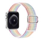 Nylon Watch Band For Apple Watch Series 8&7 41mm / SE 2&6&SE&5&4 40mm / 3&2&1 38mm(Slim Rainbow) - 1