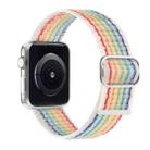 Nylon Watch Band For Apple Watch Series 9&8&7 41mm / SE 3&SE 2&6&SE&5&4 40mm / 3&2&1 38mm(New Rainbow) - 1