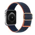 Nylon Watch Band For Apple Watch Ultra 49mm / Series 8&7 45mm / SE 2&6&SE&5&4 44mm / 3&2&1 42mm(Dark Navy Blue) - 1