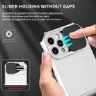 Stereoscopic Holder Sliding Camshield Phone Case For iPhone 13 Pro(White) - 6