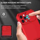 Stereoscopic Holder Sliding Camshield Phone Case For iPhone 13 Pro(Red) - 6