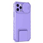 Stereoscopic Holder Sliding Camshield Phone Case For iPhone 13 Pro(Purple) - 2