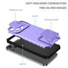 Stereoscopic Holder Sliding Camshield Phone Case For iPhone 13 Pro(Purple) - 4