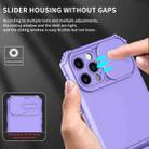 Stereoscopic Holder Sliding Camshield Phone Case For iPhone 13 Pro(Purple) - 6