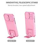 For iPhone 11 Pro Stereoscopic Holder Sliding Camshield Phone Case (Pink) - 3