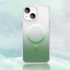 For iPhone 13 Gradient Magsafe Magnetic Phone Case(Green) - 1
