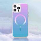 For iPhone 13 Pro Max Gradient Magsafe Magnetic Phone Case (Pink Blue) - 1