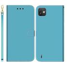 For Wiko Y82 Imitated Mirror Surface Horizontal Flip Leather Phone Case(Blue) - 1