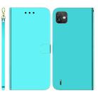 For Wiko Y82 Imitated Mirror Surface Horizontal Flip Leather Phone Case(Mint Green) - 1