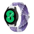 For Samsung Galaxy Watch4 40mm / 44mm Adjustable Woven Watch Band(Grape Purple) - 1