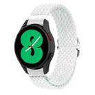 For Samsung Galaxy Watch4 40mm / 44mm Adjustable Woven Watch Band(White) - 1