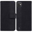 For Wiko Y82 Geometric Embossed Leather Phone Case(Black) - 1