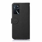 For OPPO A16 / A54s / A16s KHAZNEH Litchi Texture Leather RFID Phone Case(Black) - 3
