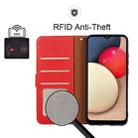 For OPPO A16 / A54s / A16s KHAZNEH Litchi Texture Leather RFID Phone Case(Red) - 6