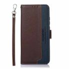 For OPPO A16 / A54s / A16s KHAZNEH Litchi Texture Leather RFID Phone Case(Brown) - 2