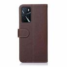 For OPPO A16 / A54s / A16s KHAZNEH Litchi Texture Leather RFID Phone Case(Brown) - 3