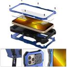 For iPhone 13 Pro Metal + Silicone Sliding Camshield Holder Phone Case (Blue) - 3