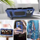 For iPhone 13 Pro Metal + Silicone Sliding Camshield Holder Phone Case (Blue) - 6