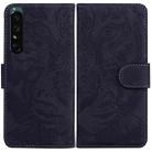 For Sony Xperia 1 IV Tiger Embossed Leather Phone Case(Black) - 1