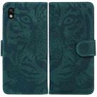 For Sony Xperia Ace III Tiger Embossed Leather Phone Case(Green) - 1