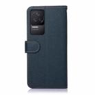 For Xiaomi Redmi K50 / K50 Pro KHAZNEH Litchi Texture Leather RFID Phone Case(Blue) - 3