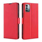 For Nokia G21 / G11 Ultra-thin Voltage Side Buckle Leather Phone Case(Red) - 1