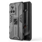 For OPPO Realme GT Neo3 5G China Supersonic PC + TPU Shock-proof Protective Phone Case with Holder(Black) - 1