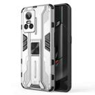 For OPPO Realme GT Neo3 5G China Supersonic PC + TPU Shock-proof Protective Phone Case with Holder(Silver) - 1