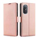 For Huawei Nova 9 SE 4G Ultra-thin Voltage Side Buckle Leather Phone Case(Rose Gold) - 1