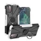 For Nokia G21 Armor Bear Shockproof PC + TPU Phone Case with Ring(White) - 1