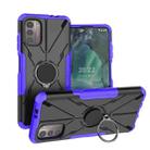 For Nokia G21 Armor Bear Shockproof PC + TPU Phone Case with Ring(Purple) - 1