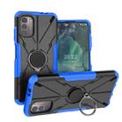 For Nokia G21 Armor Bear Shockproof PC + TPU Phone Case with Ring(Blue) - 1