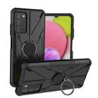 For Samsung Galaxy A03s US Version Armor Bear Shockproof PC + TPU Phone Case with Ring(Black) - 1