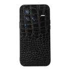 For Vivo X80 Pro Crocodile Top Layer Cowhide Leather Phone Case(Black) - 1