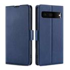 For Google Pixel 7 5G Ultra-thin Voltage Side Buckle Leather Phone Case(Blue) - 1