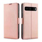 For Google Pixel 7 5G Ultra-thin Voltage Side Buckle Leather Phone Case(Rose Gold) - 1