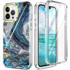For iPhone 13 Pro 360 Full Body Painted Phone Case (Marble L09) - 1