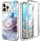 For iPhone 13 Pro 360 Full Body Painted Phone Case (Marble L11) - 1