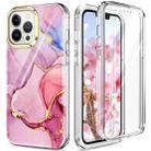 For iPhone 13 Pro 360 Full Body Painted Phone Case (Marble L13) - 1