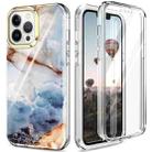 For iPhone 13 Pro Max 360 Full Body Painted Phone Case (Marble L07) - 1