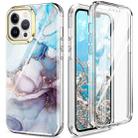 For iPhone 13 Pro Max 360 Full Body Painted Phone Case (Marble L11) - 1