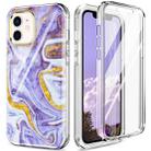 For iPhone 12 mini 360 Full Body Painted Phone Case (Marble L14) - 1