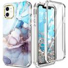 For iPhone 11 360 Full Body Painted Phone Case (Marble L11) - 1