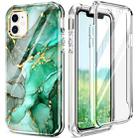 For iPhone 11 360 Full Body Painted Phone Case (Marble L12) - 1