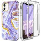 For iPhone 11 360 Full Body Painted Phone Case (Marble L14) - 1