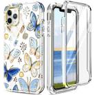 For iPhone 13 360 Full Body Painted Phone Case For iPhone 11 Pro Max(Butterflies L10) - 1